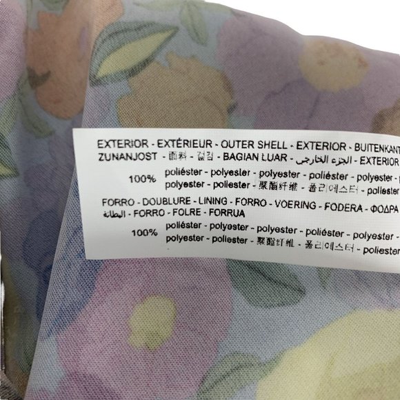 NWT Women's Zara Floral Print Mini Purple Open Strappy Back Dress Size XL - Picture 9 of 12